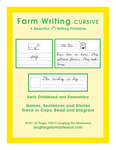Farm Writing PDF Cursive