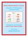 Dolch Words Nouns PDF Cursive