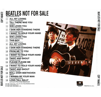 Beatles Cd - Beatles Not For Sale