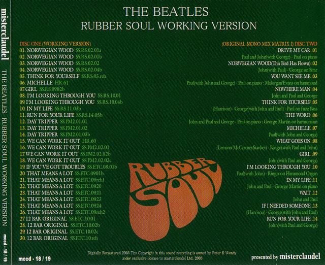 Beatles Rubber Soul Working Version (2 Cd's)