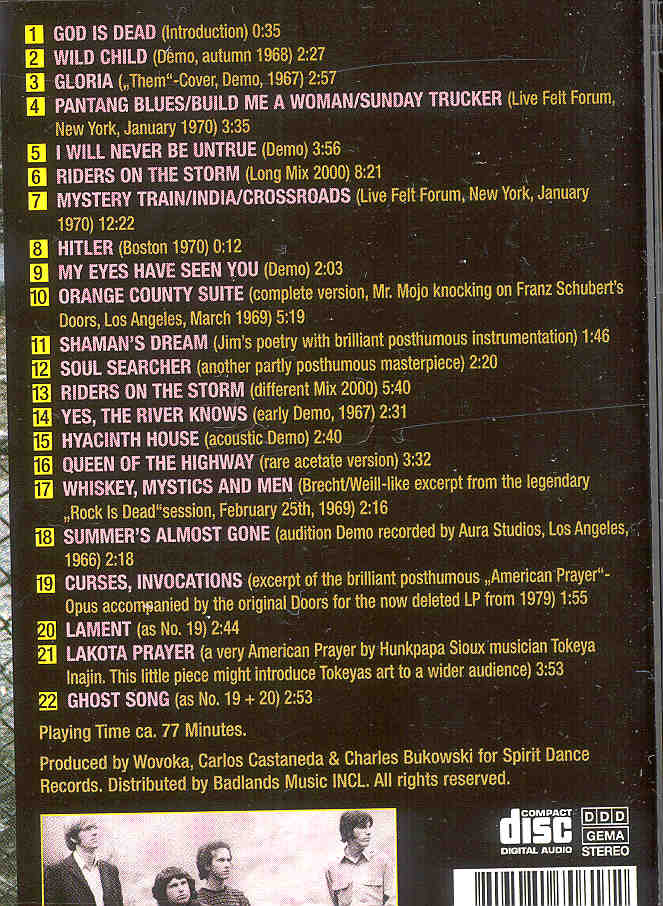 Doors Cd Notes On Vision / Songs Of Dream And Death