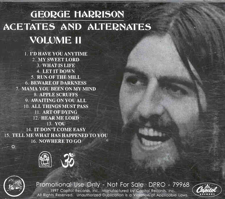 George Harrison Cd - Acetates And Alternates Vol. 2