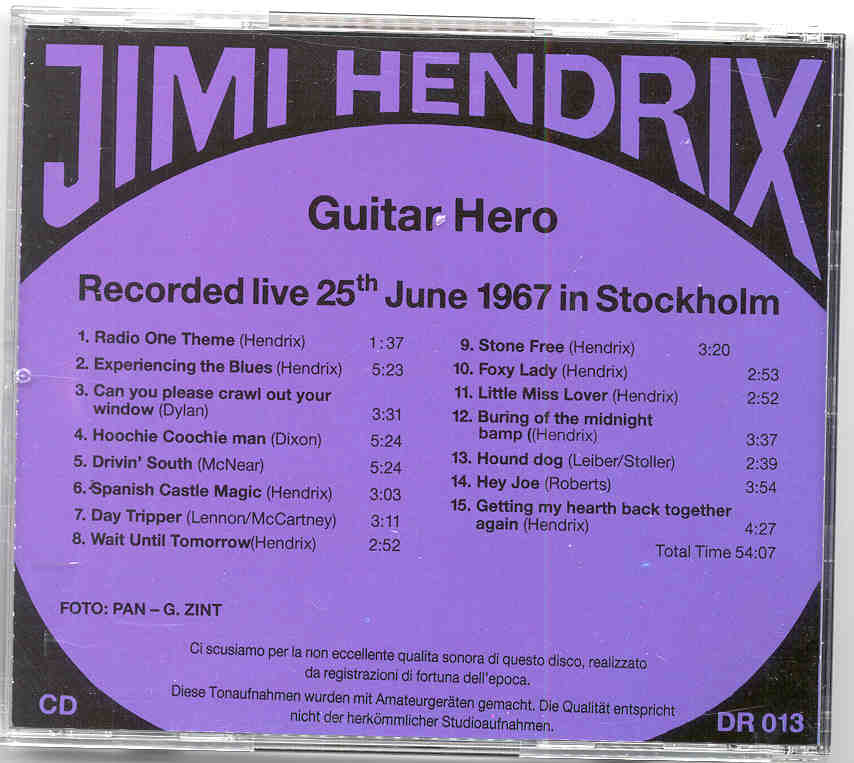 Jimi Hendrix Cd Guitar Hero