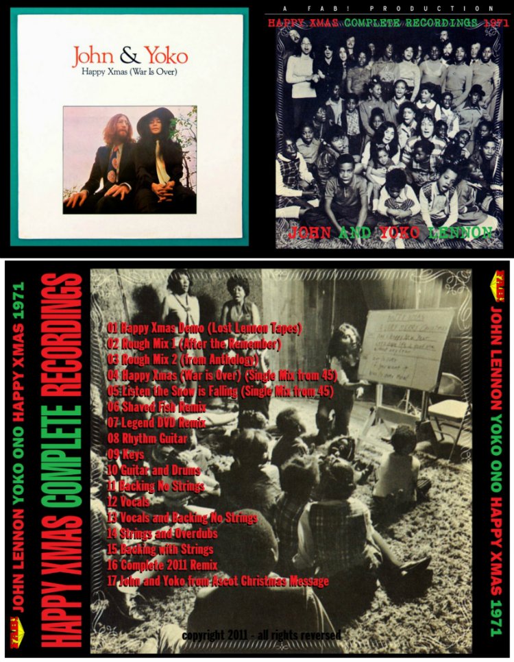 JOHN LENNON COMPLETE HAPPY XMAS RECORDINGS 1971 CD