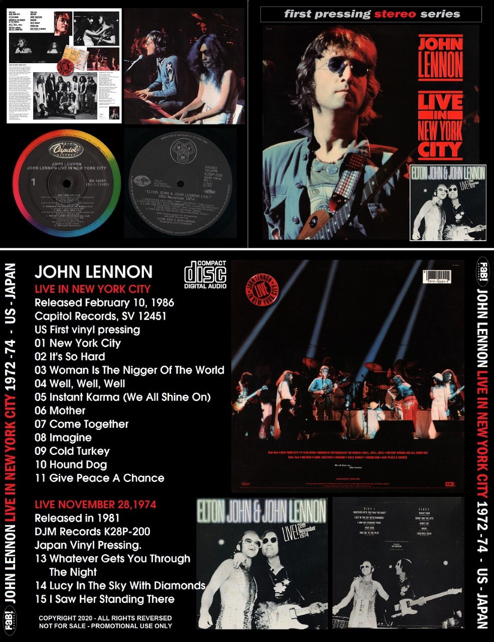 ジョン・レノン・ライヴ JOHN LENNON・LIVE IN NEW YORK CITY+