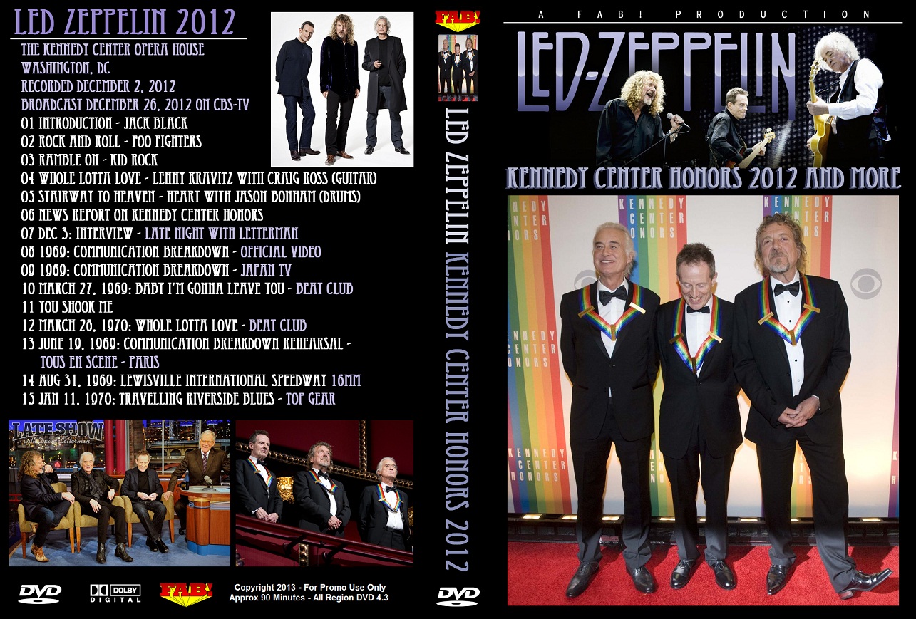 Led Zeppelin Dvd Kennedy Honors 2012