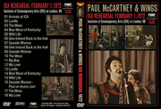 PAUL McCARTNEY & WINGS: ICA REHEARSAL FEBRUARY 1, 1972 DVD