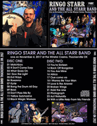 RINGO STARR & ALL STARR BAND LIVE IN THACKERVILLE OK 11/4/2017 2 CD
