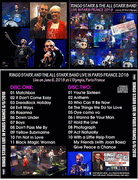 RINGO STARR: ALL STARR BAND LIVE IN PARIS FRANCE 2018 2 CD
