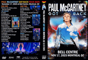 PAUL McCARTNEY GOT BACK MONTREAL QC CANADA 11/17/2025 2 DVD