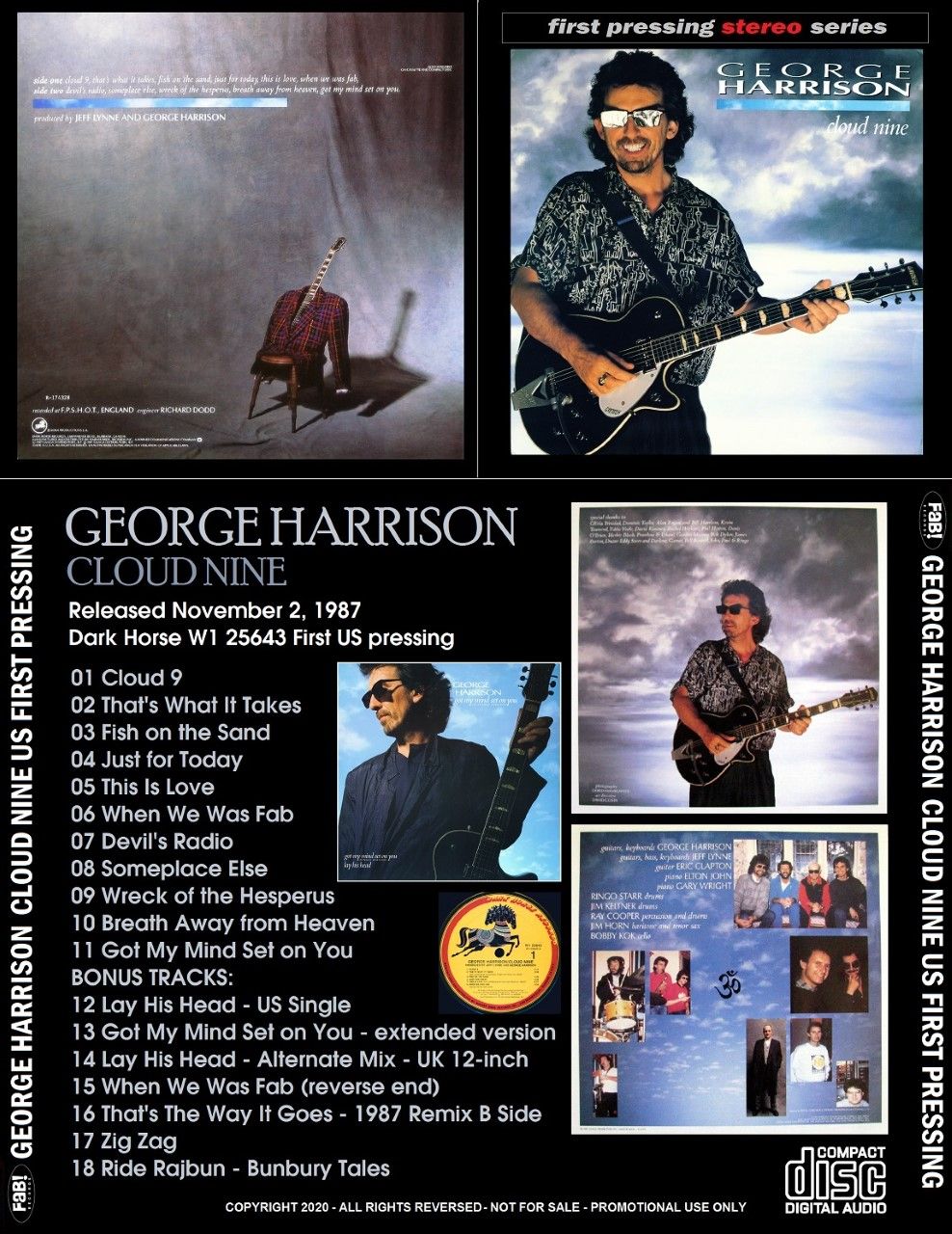 HARRISON CD CLOUD NINE US FIRST