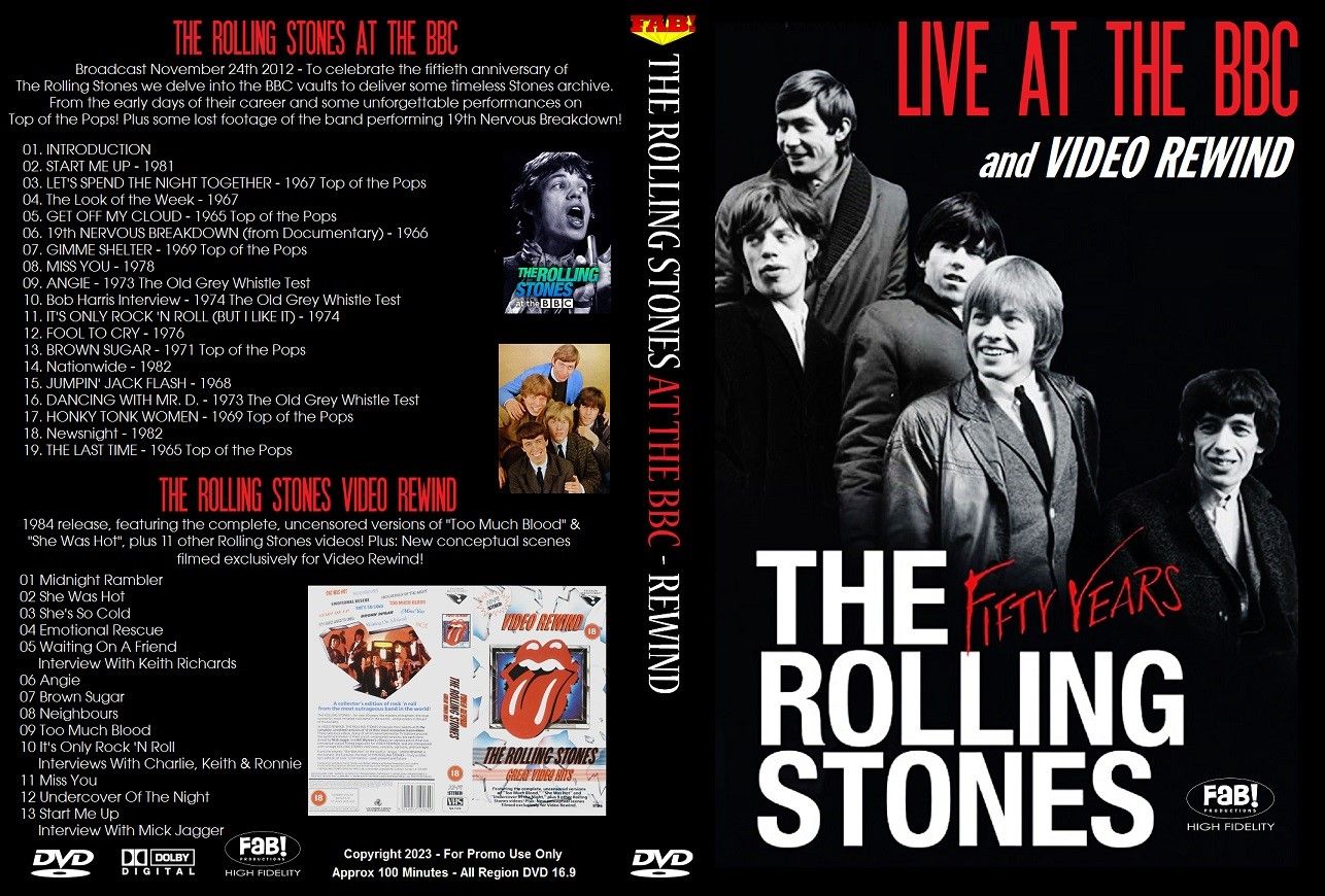 THE ROLLING STONES DVD AT THE BBC 2012 REWIND 1984