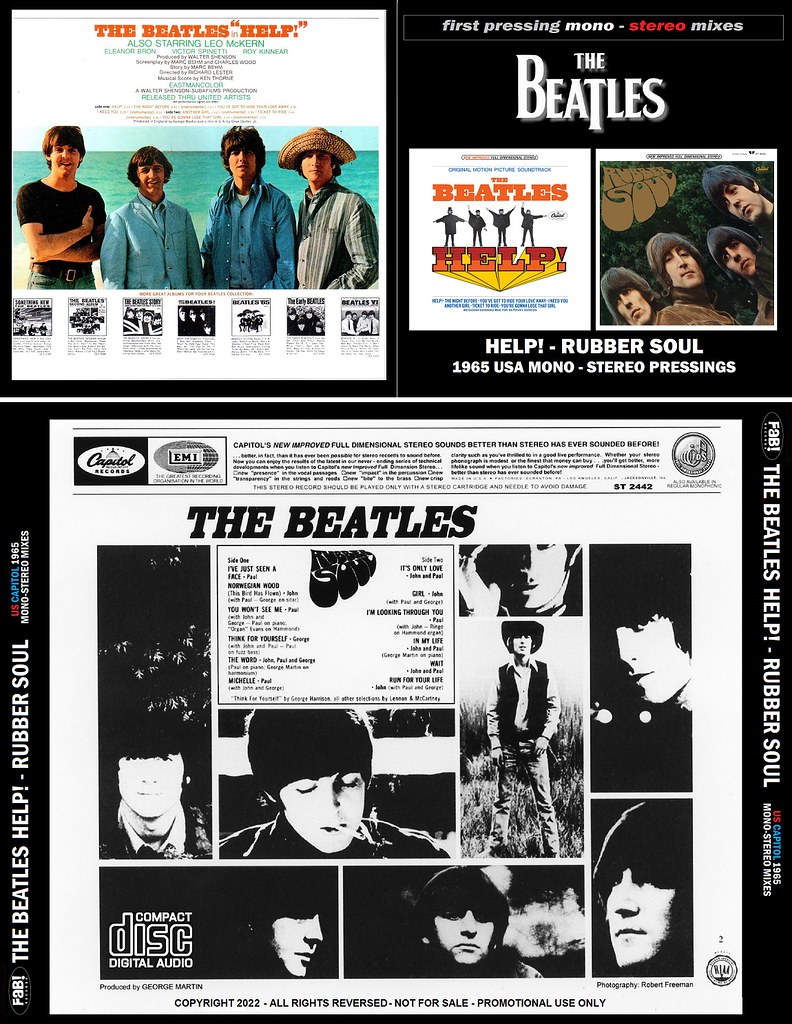 BEATLES (2/CD) HELP! RUBBER SOUL 1965 USA MONOSTEREO VINYL