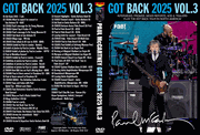 Paul McCARTNEY: Got Back 2025 VOL.3 The US Tour DVD