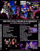 RINGO STARR: ALL STARR BAND Live in Albuquerque, NM 6/8/2026 2 CD