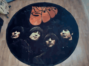 Beatles 5'x5' Rubber Soul Oval Rug Imported from Turkey