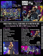 RINGO STARR (2/CD) ALL STARR BAND Live in Boston MA 9/30/2026