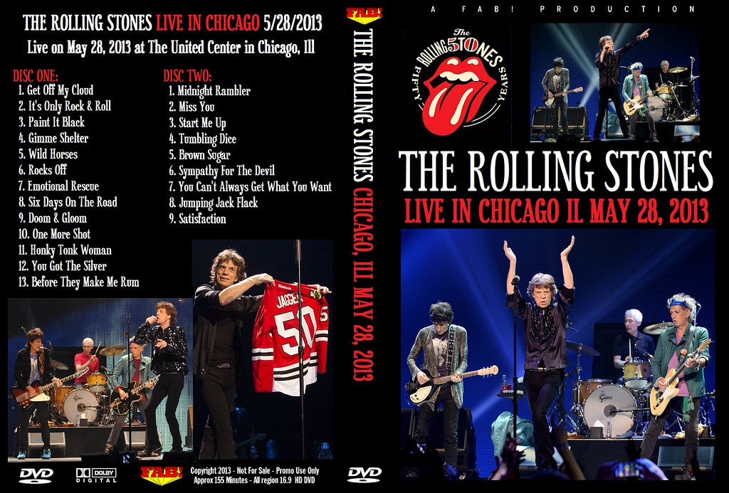 ROLLING STONES LIVE IN CHICAGO 5/28/2013 2 DVDS
