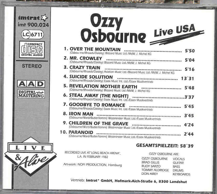 ozzy osbourne shop usa