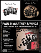 PAUL MCCARTNEY & WINGS BAND ON THE RUN 2024 ATMOS MIXES 5.1 SURROUND DATA DVD