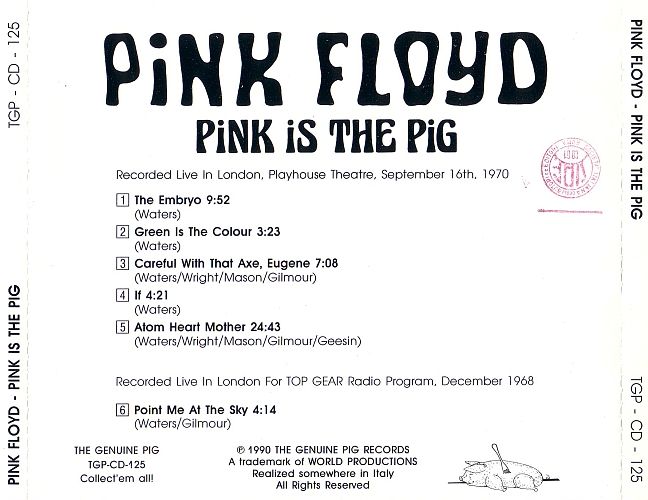 Pink Floyd Cd Pink Is The Pig