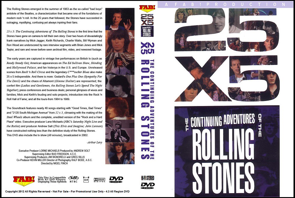 ROLLING STONES DVD - 25X5 THE CONTINUING ADVENTURES EX UPGRADE!