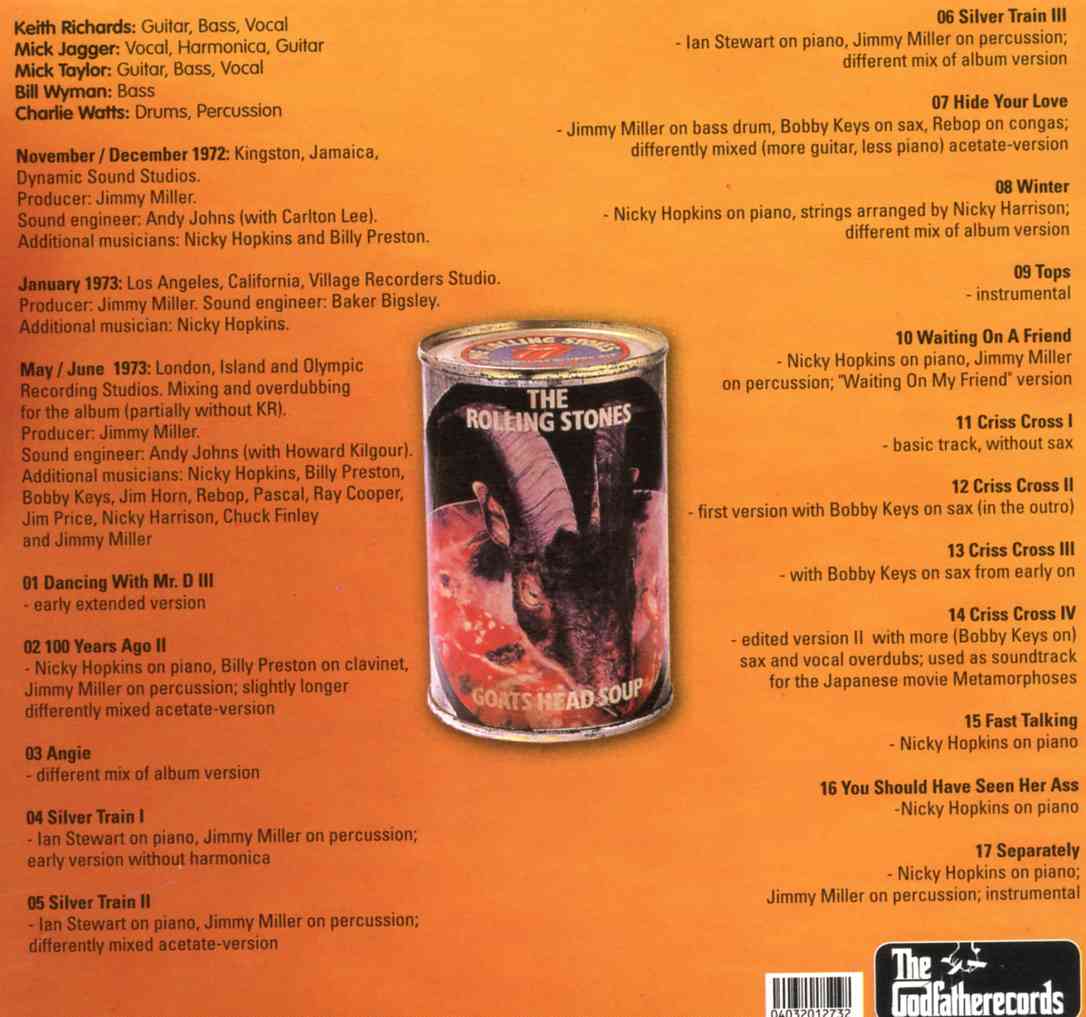 Rolling Stones Cd Goats Head Soup Outtakes Collection