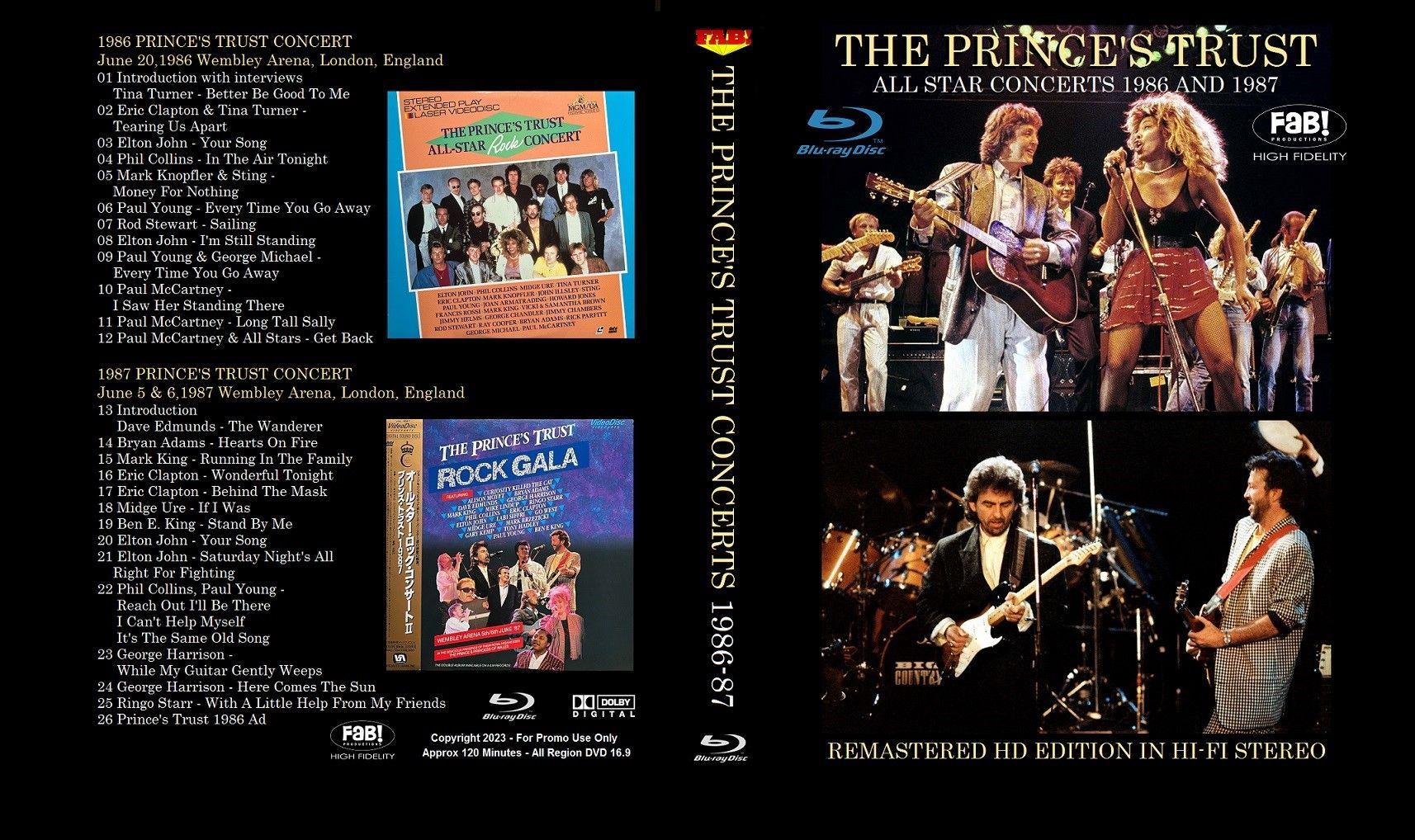 THE PRINCE'S TRUST CONCERTS DVD 19861987 BLURAY