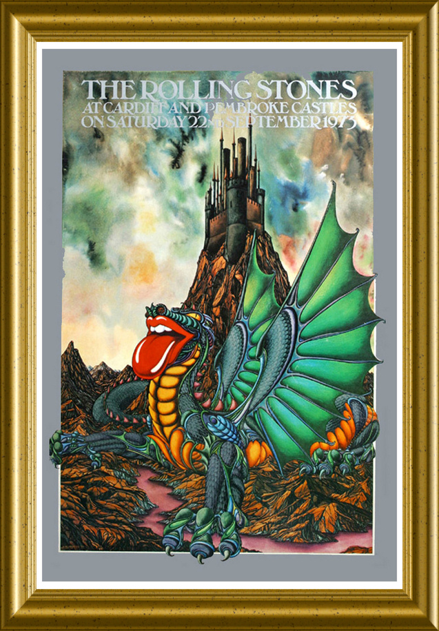 The Rolling Stones *Cardiff Castle * U.K. Tour Poster Circa 1973