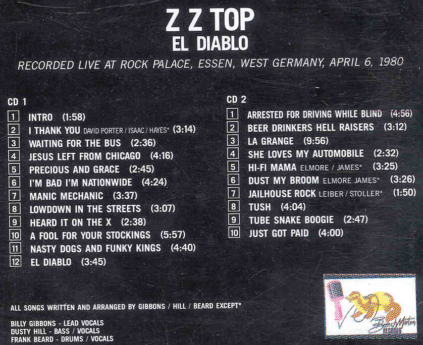 ZZ Top (2/Cd) El Diablo