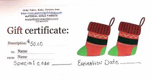 $50.00 Gift Certificate