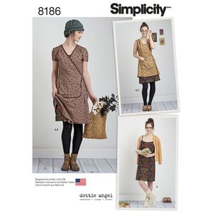 8186 Simplicity Slip Wrap Dress Pattern