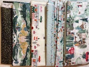 Art Glallery Christmas Villages 1 yd cuts