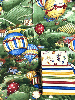 Balloon Race Panel w Half Yards