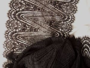Black Chevron Lace Shawl