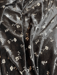 Black Floral Fleece