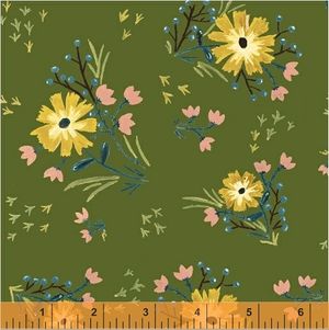 Bungalow green floral 51467-6 by Windham