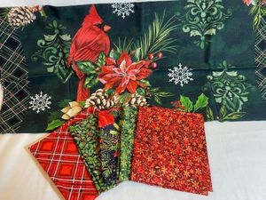 Cardinal Christmas Panel 5 FQs by Windham