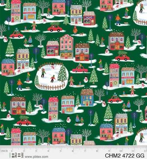 Christmas Village by PB Textiles Green