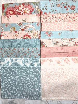 Promenade Shabby French Rose Robins Egg FQ Bundle