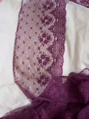 Rich Plum Border Lace