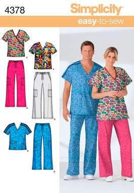 Scrubs Simplicity Pattern 4378