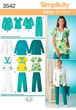 Simplicity Pattern 3542 Scrubs