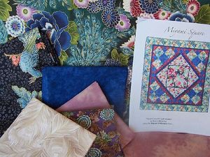 Teal Peacock Miyami Quilt Kit