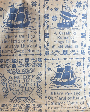 Threads That Bind Blue Sampler