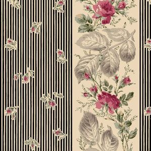 Victorian Rose Bouquet Border Stripe QGRU2320-11E