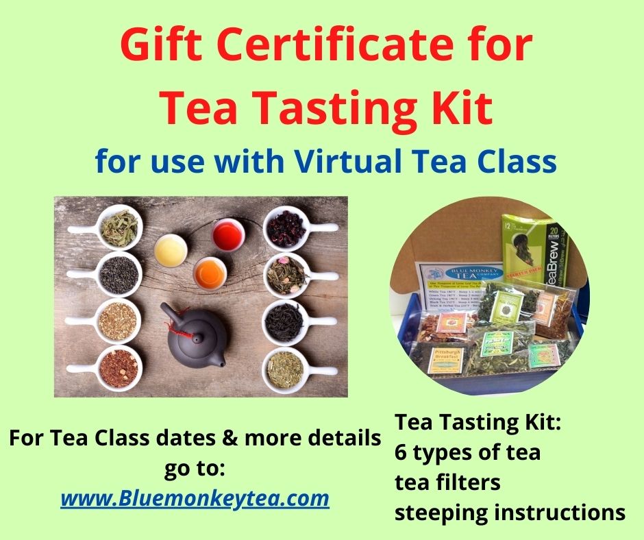 Tea Tasting Kit Gift Certificate Shipping Included