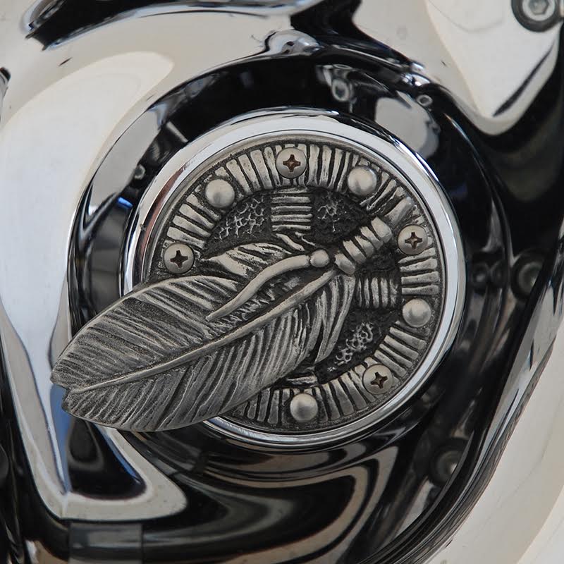 Harley Points Covers Medicine Wheel Aged Aluminum
