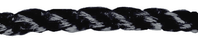 Black Twisted Polypropylene Rope<br>(3/8" dia. ,Spool: 600')
