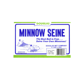 douglas net fishing minnow seines Polyester Seine 1/4" Nylon Minnow Seines -4